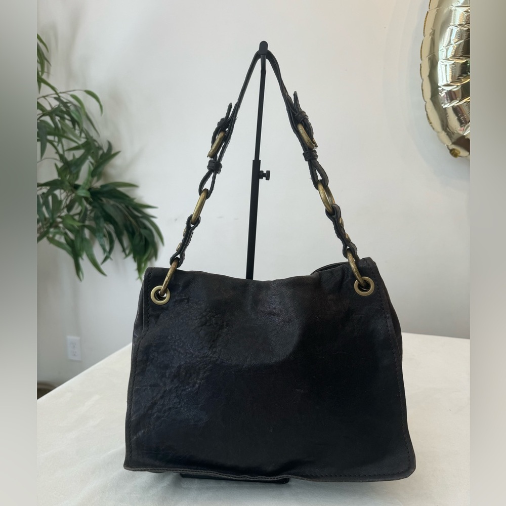 VTG! Fossil Foldover Shoulder Bag with Gold Accents - Picture 5 of 16